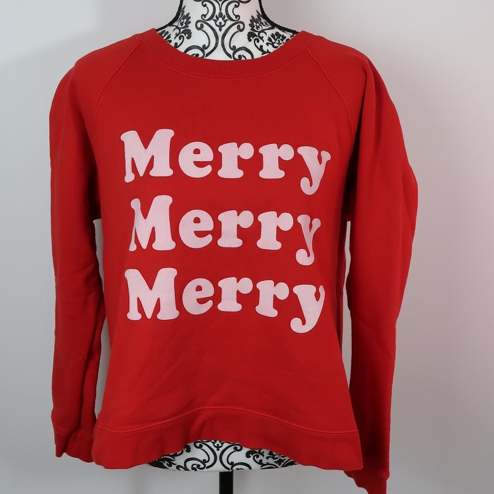 Show Me Your Mumu "Merry" Christmas Sweatshirt Size Medium